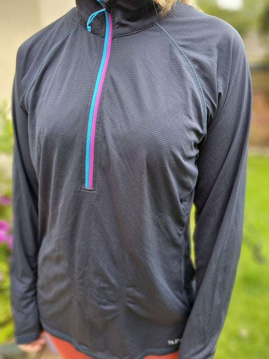 Rab Women's Interval Activewear Long Sleeve 1/2 Zip Top - UK 16