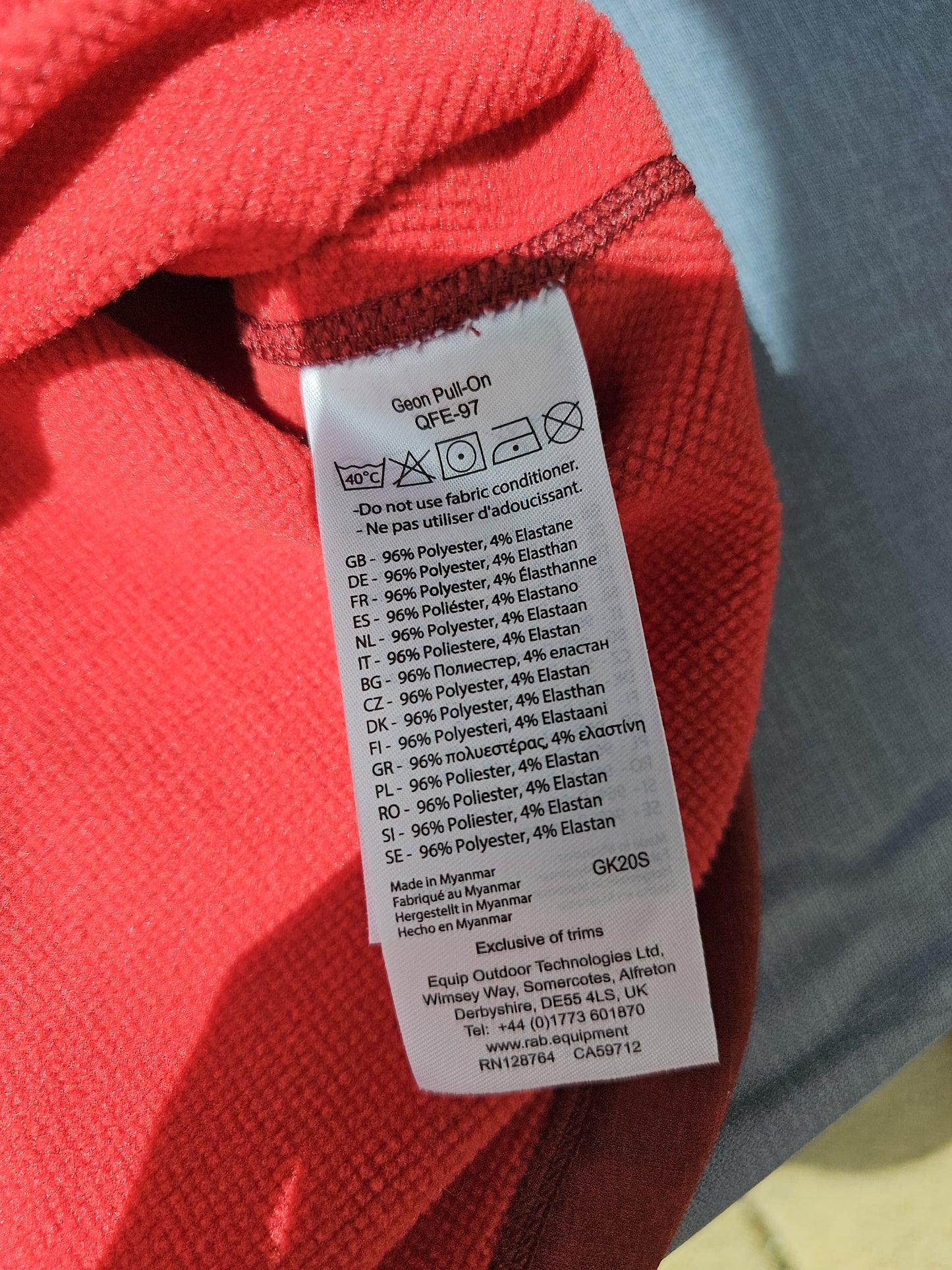 Mens Rab Burgundy/Deep Rep Pullover 1/2 Jumper/Mid Layer Fleece - M/Medium