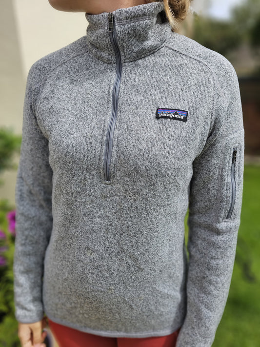 Womens Patagonia Grey 1/2 Zip Fleece Pullover Jumper - M/Medium