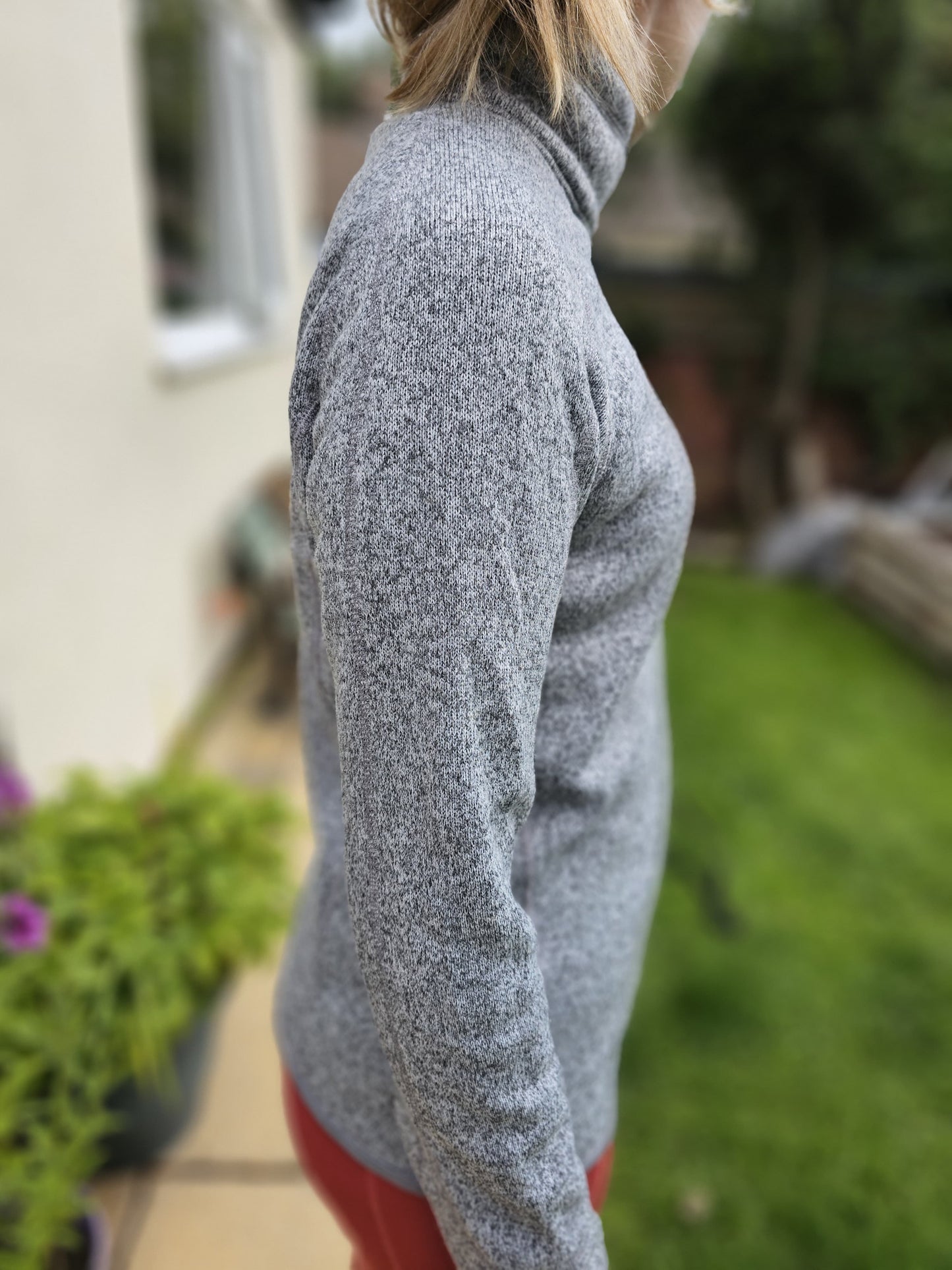 Womens Patagonia Grey 1/2 Zip Fleece Pullover Jumper - M/Medium