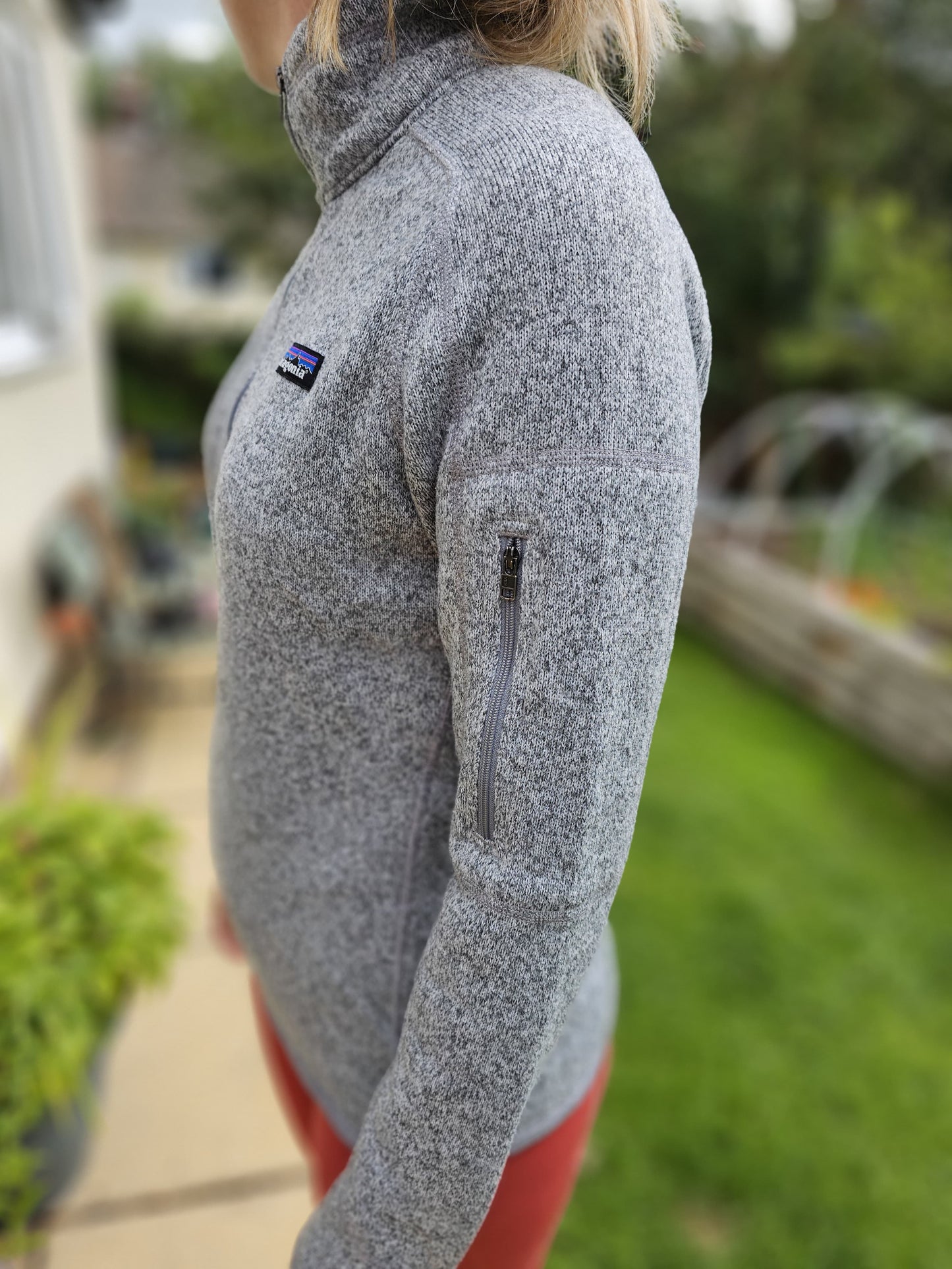 Womens Patagonia Grey 1/2 Zip Fleece Pullover Jumper - M/Medium