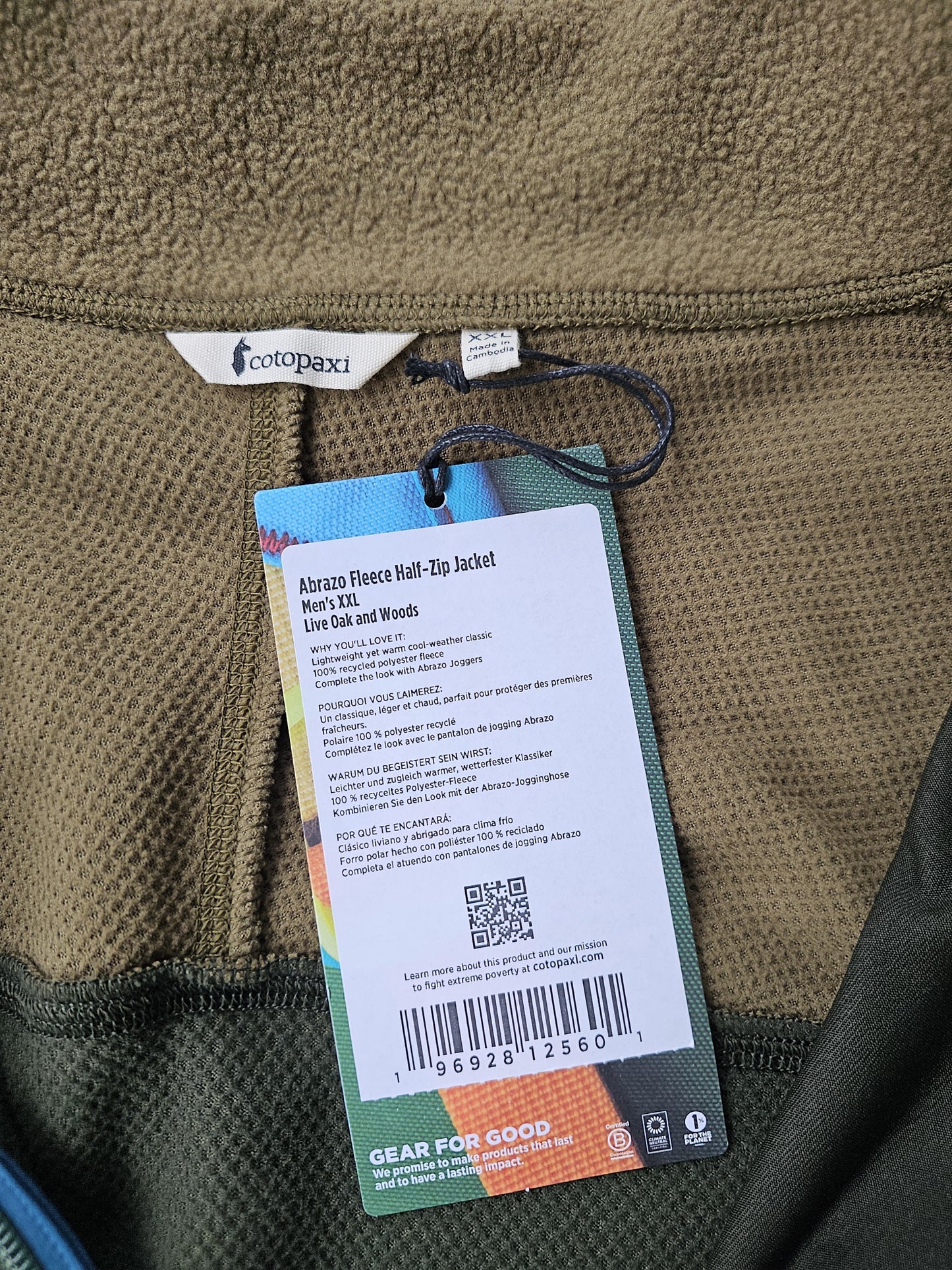 Cotopaxi 1/2 Zip Fleece Khaki Pullover Jumper - NWT - XXL/2XL