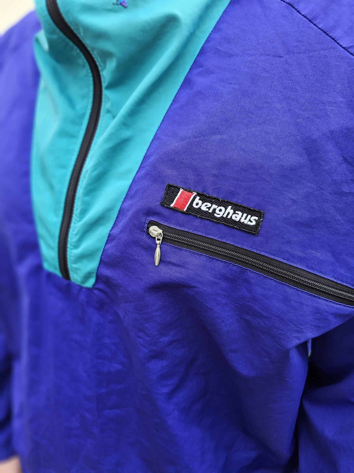 Vintage 80's/90's Berghaus Pullover Wind Smock 1/2 Zip Jacket - M/Medium