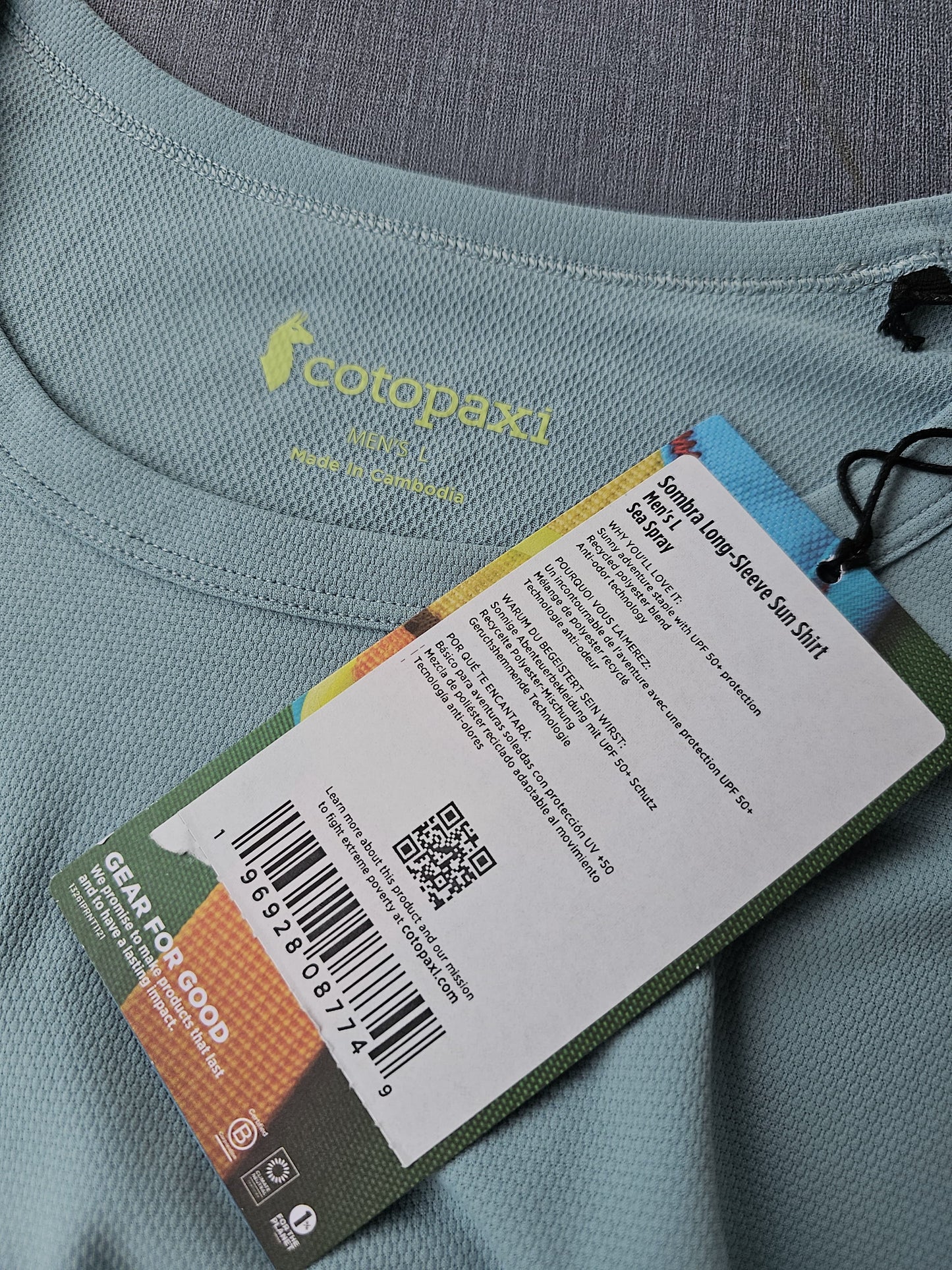Cotopaxi Sombra Long Sleeve Activewear/Casual Sun Shirt - L/Large