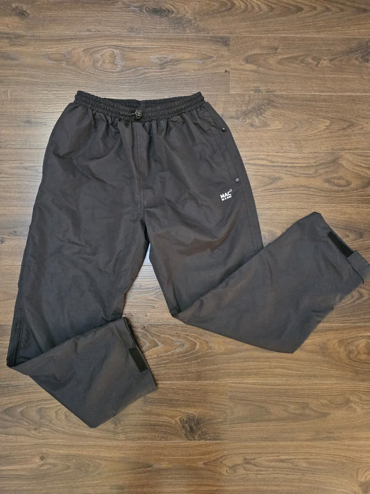 Mens Mac In A Sac Black Waterproof Breathable Overtrousers  - S/Small W30-W32