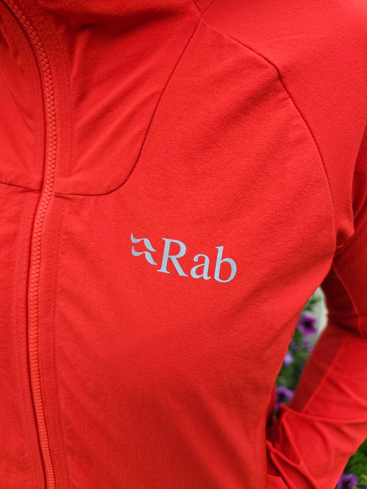 Rab Borealis Red Soft Shell Style Full Zip Hooded Climbing Jacket - S/UK 8