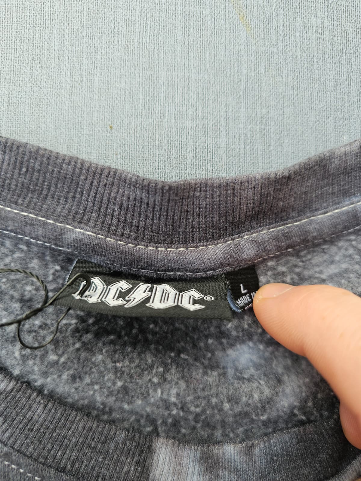 ACDC Tie Dye Big Spellout Pullover Jumper/Sweatshirt - L/Large
