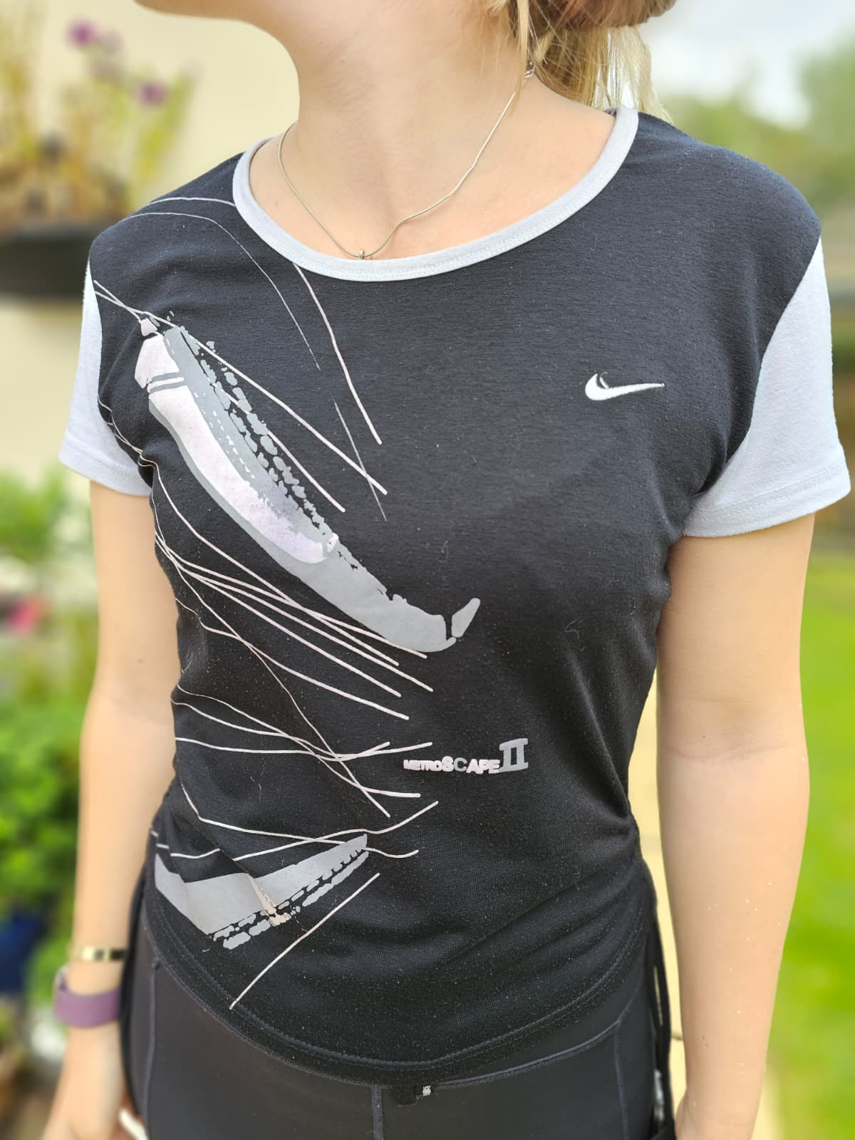 Vintage 1990's Nike Metroscape 2 Short Sleeve Casual T-Shirt - XL/Extra Large (M/Medium)
