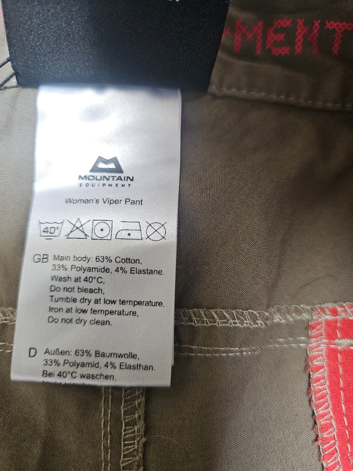 Womens Mountain Equipment Viper Activewear Hiking/Climbing Trousers/Pants - 14/Regular W33/L31