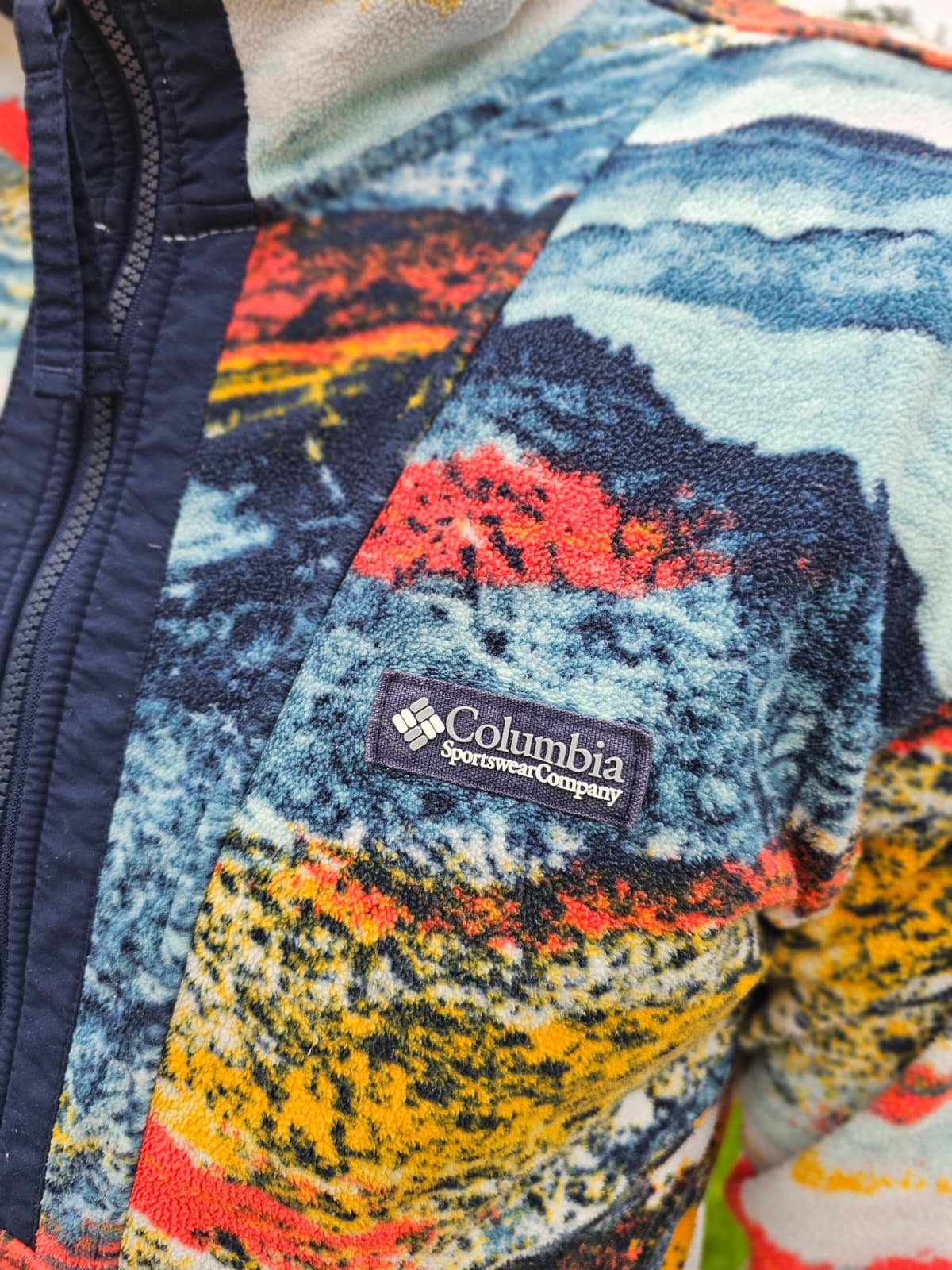 Columbia Mens Full Zip Lightweight Backbowl Fleece Jacket - M/Medium
