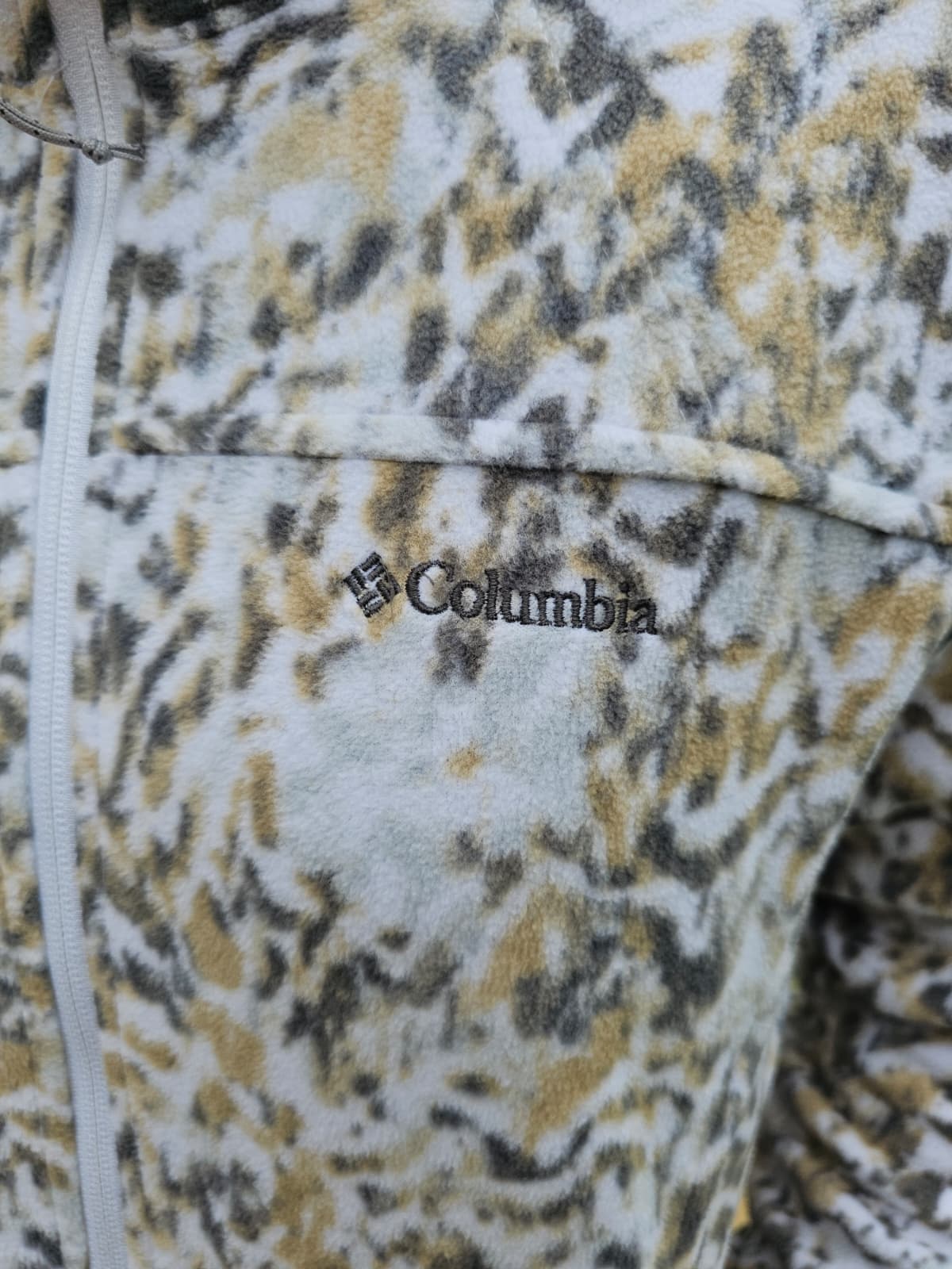 Columbia Women's Fast Trek Printed White Terrain Fleece Jacket - M/Medium/10 Hike