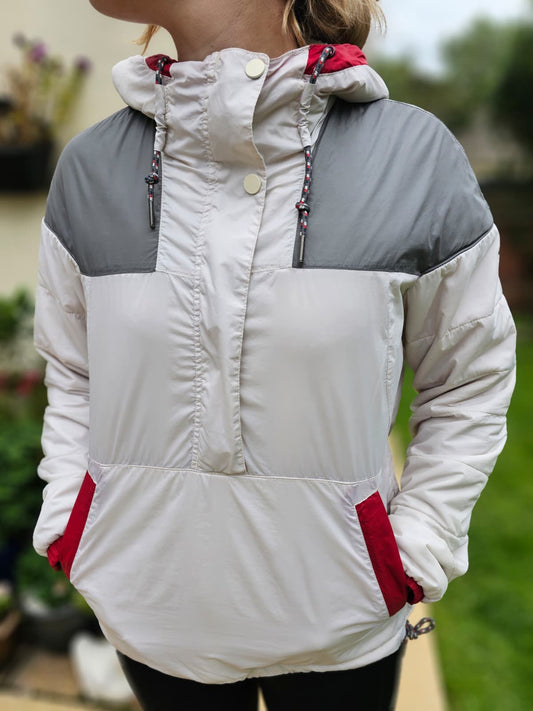 Columbia Sherpa Lined Pullover Anorak/Smock 1/2 Zip Hooded Jacket - M/Medium