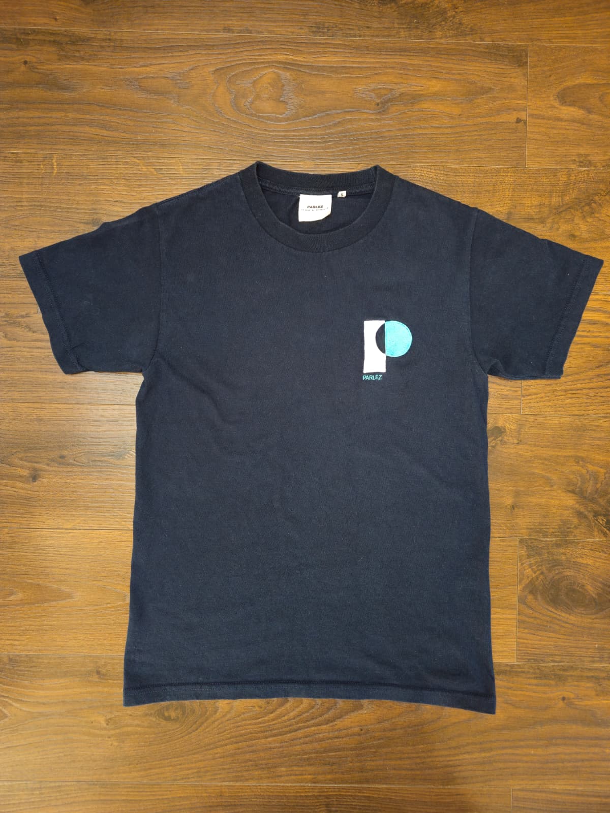Parlez Short Sleeve Navy Embroidered T-Shirt - S/Small