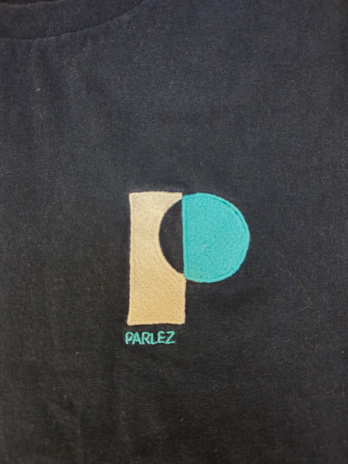 Parlez Short Sleeve Navy Embroidered T-Shirt - S/Small