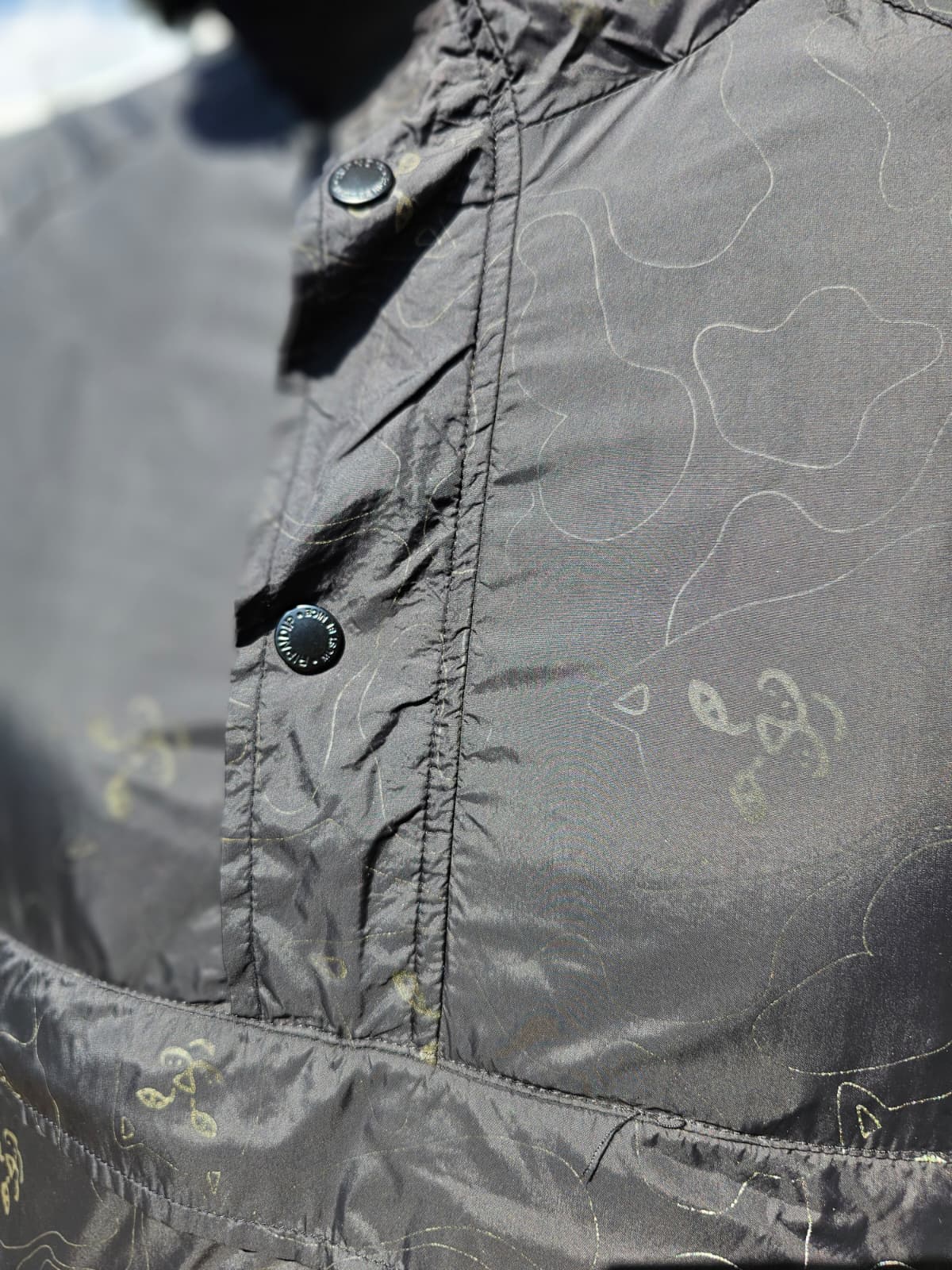 Ripndip Black Reflective 1/2 Zip Hooded Pullover Windbreaker Packable Jacket - M/Medium