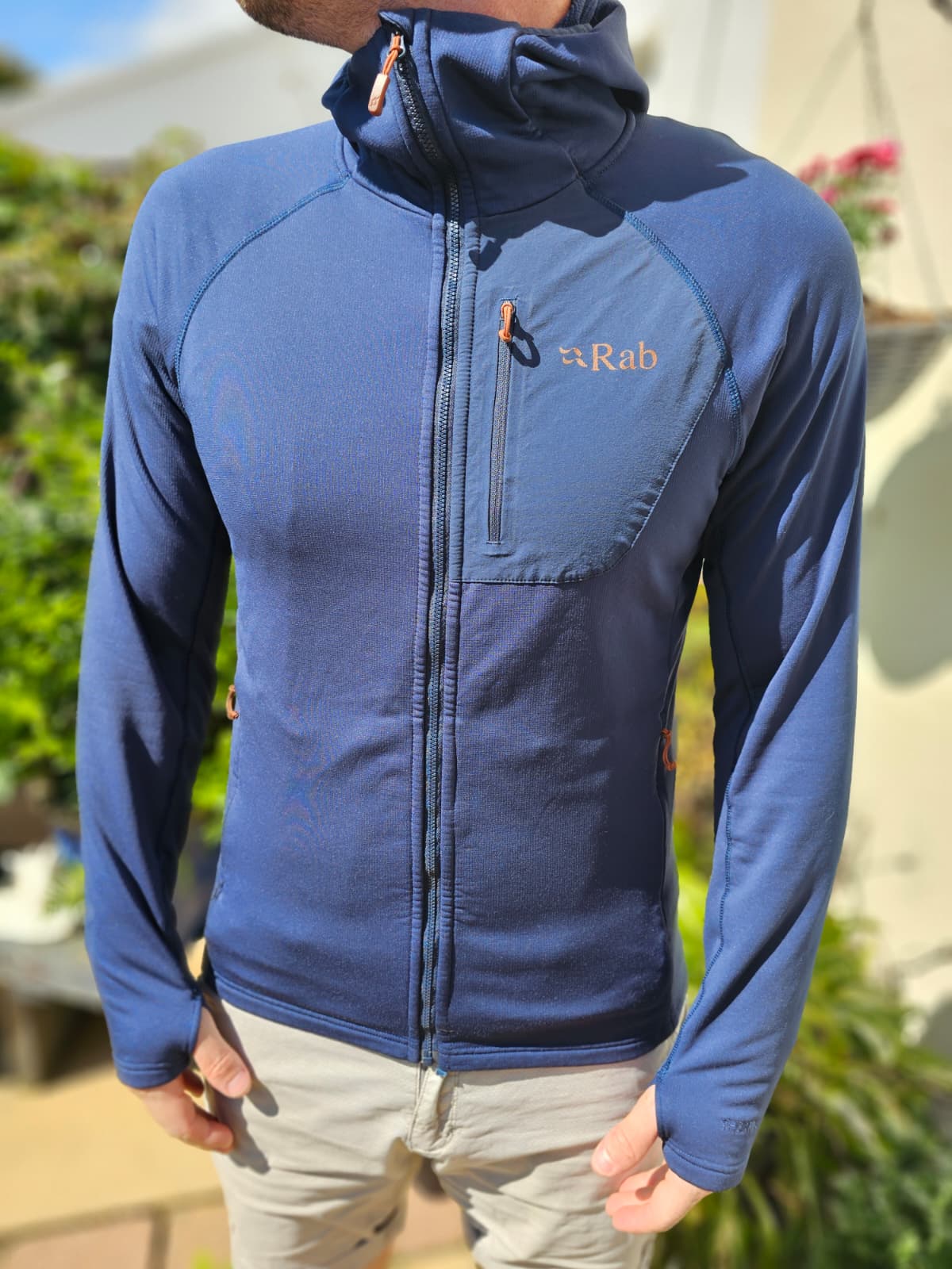 Rab Navy Superflux Hoody Navy Blue Full Zip Hooded Fleece Jacket - M/Medium