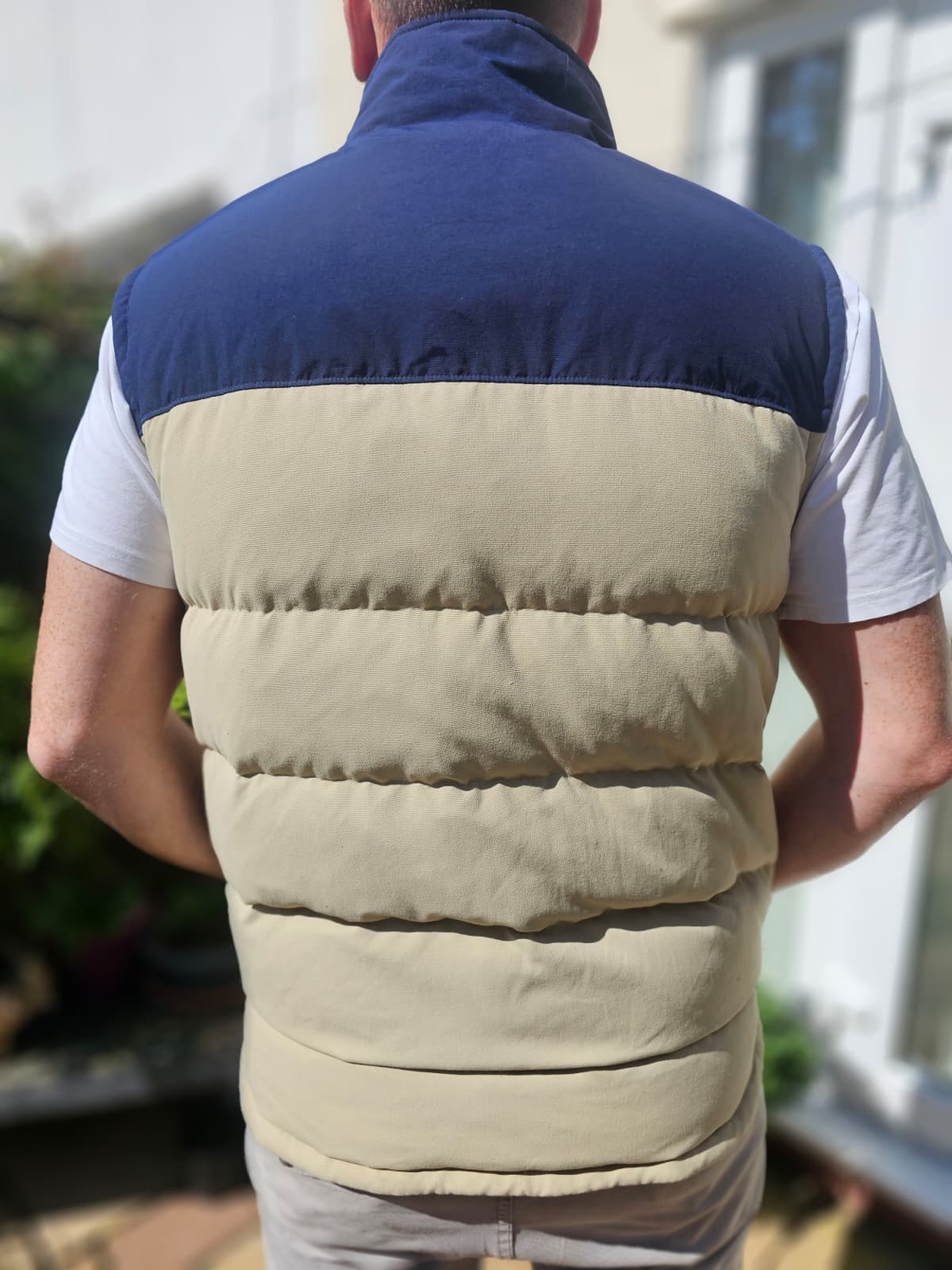 Patagonia Mens Bivy Down Vest Ash Tan Gilet/Body Warmer - L/Large
