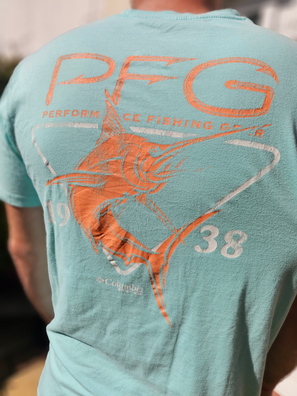 Mens Columbia PFG Performance Fishing Gear Short Sleeve T-Shirt/Top - L/Large