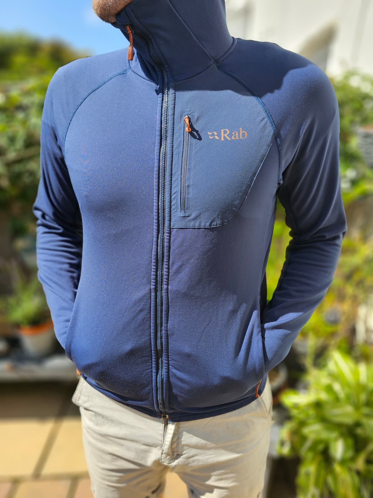 Rab Navy Superflux Hoody Navy Blue Full Zip Hooded Fleece Jacket - M/Medium
