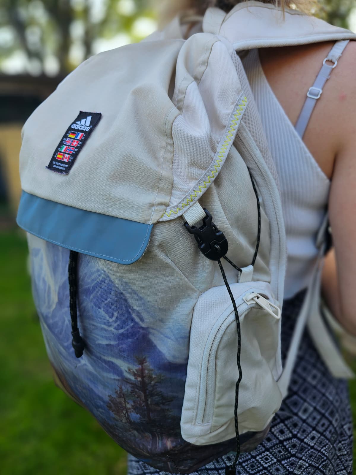 Adidas Explorer Primegreen Mountain Forest Print Backpack/Rucksack
