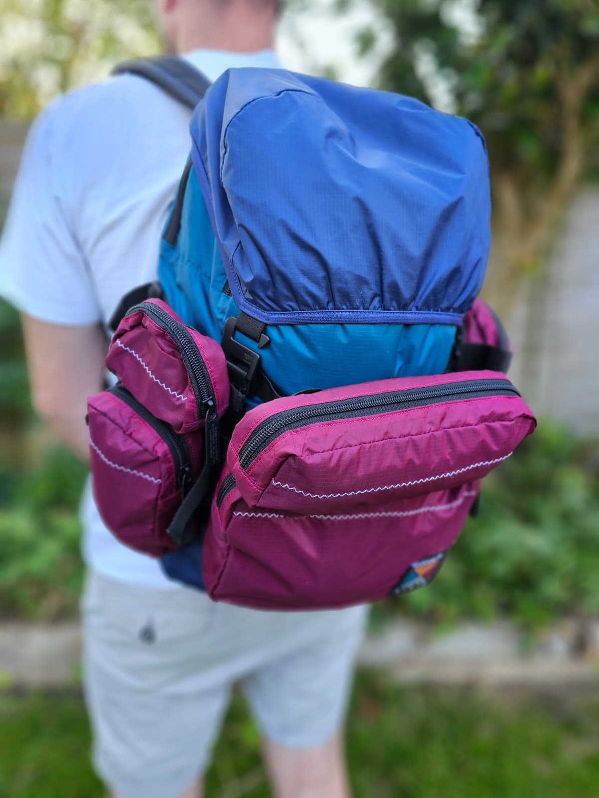 Adidas Atric Burgundy Blue Utility Style Backpack/Rucksack - Unisex - School Uni Gym PE Travel Work Hike Streetwear