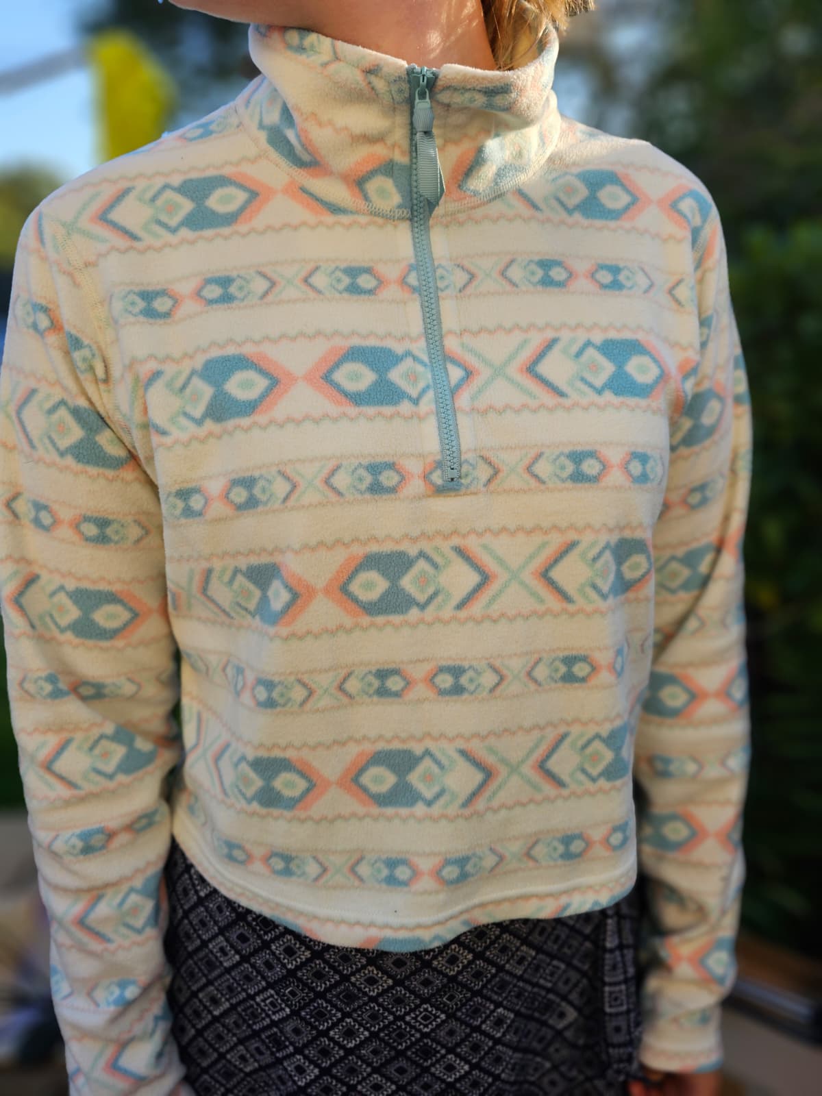 Berghaus Cropped Dean Street Aztec Print 1/2 Zip Fleece Jumper - M/Medium