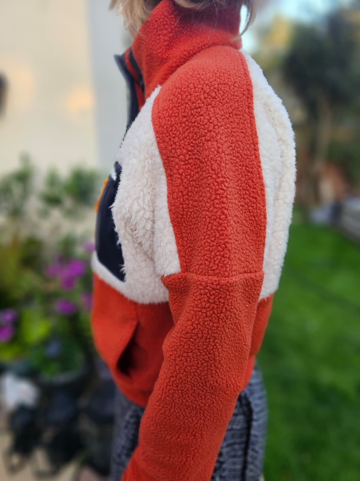 Columbia Women's Snap Button Pullover Fleece Jumper Fox Red - S/Small
