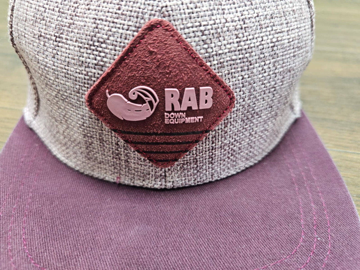 Rab Down Equipment Snapback Cap/Hat - One Size/Adjustable Burgundy/Grey