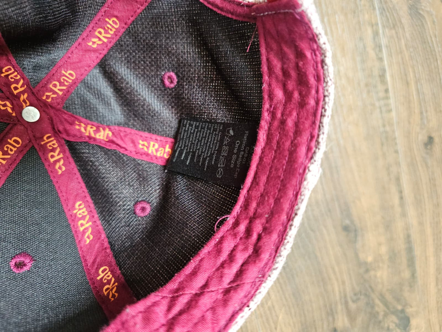 Rab Down Equipment Snapback Cap/Hat - One Size/Adjustable Burgundy/Grey