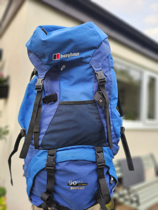 Berghaus Bio Flex 90+10 Backpack/Rucksack - Hike Walk Travel Backpacking Trekking Wild Camping