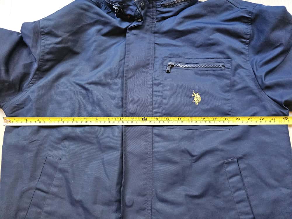Mens US Polo Assn. Association Full Zip Navy/Yellow Hooded Smart Casual Jacket - L/Large