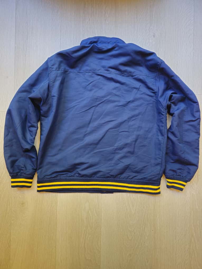 Mens US Polo Assn. Association Full Zip Navy/Yellow Hooded Smart Casual Jacket - L/Large