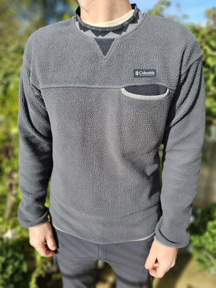 Columbia Grey Aztec Pullover Fleece Jumper/Sweatshirt - M/Medium