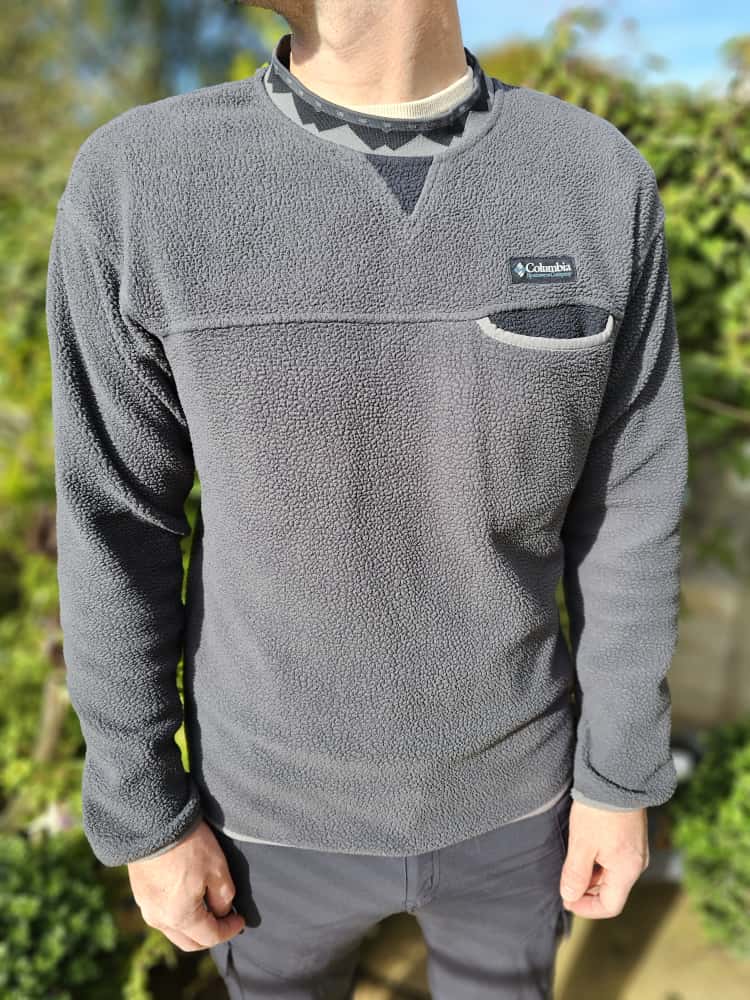 Columbia Grey Aztec Pullover Fleece Jumper/Sweatshirt - M/Medium