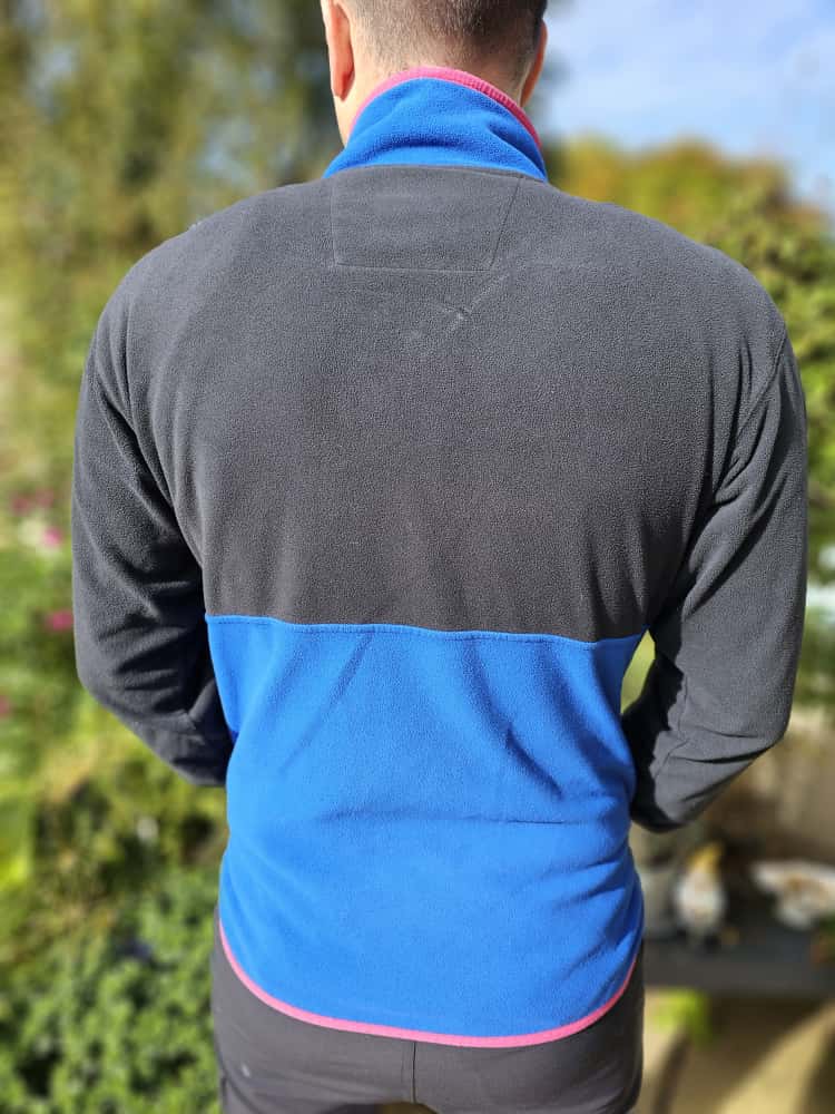 Columbia Backbowl Black/Blue/Pink Full Zip Fleece Jacket W. Retro Vibes - L/Large