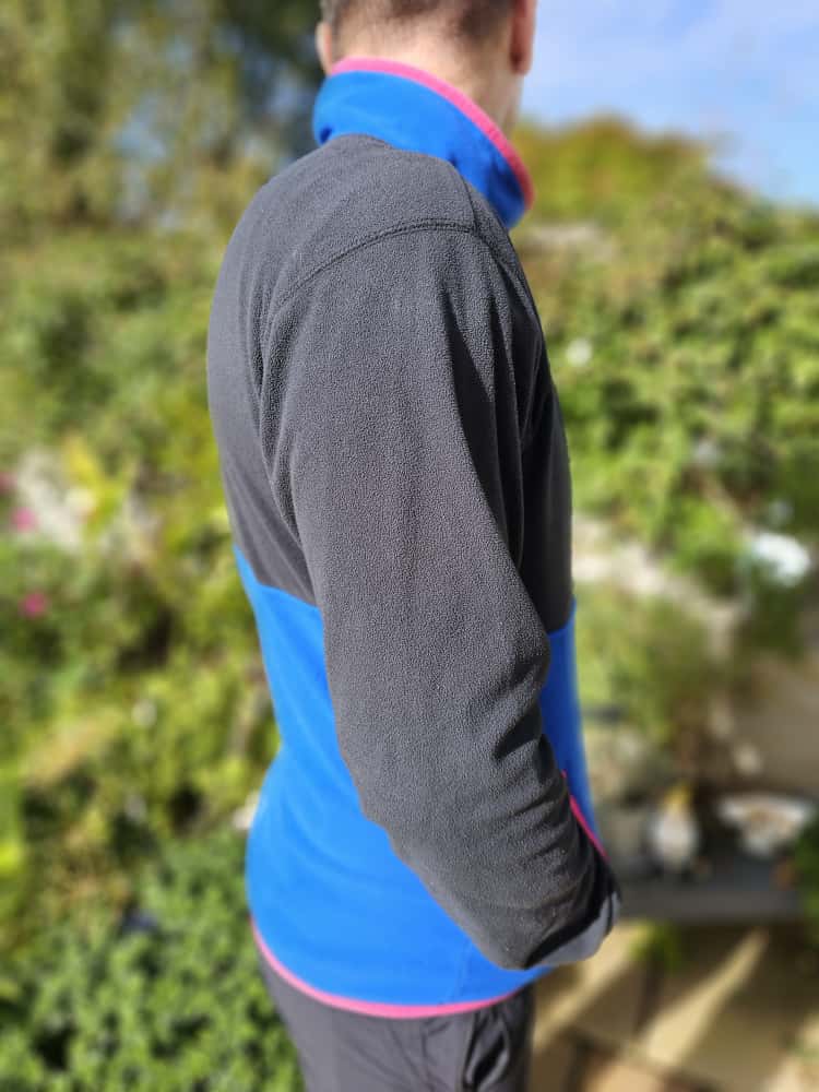 Columbia Backbowl Black/Blue/Pink Full Zip Fleece Jacket W. Retro Vibes - L/Large