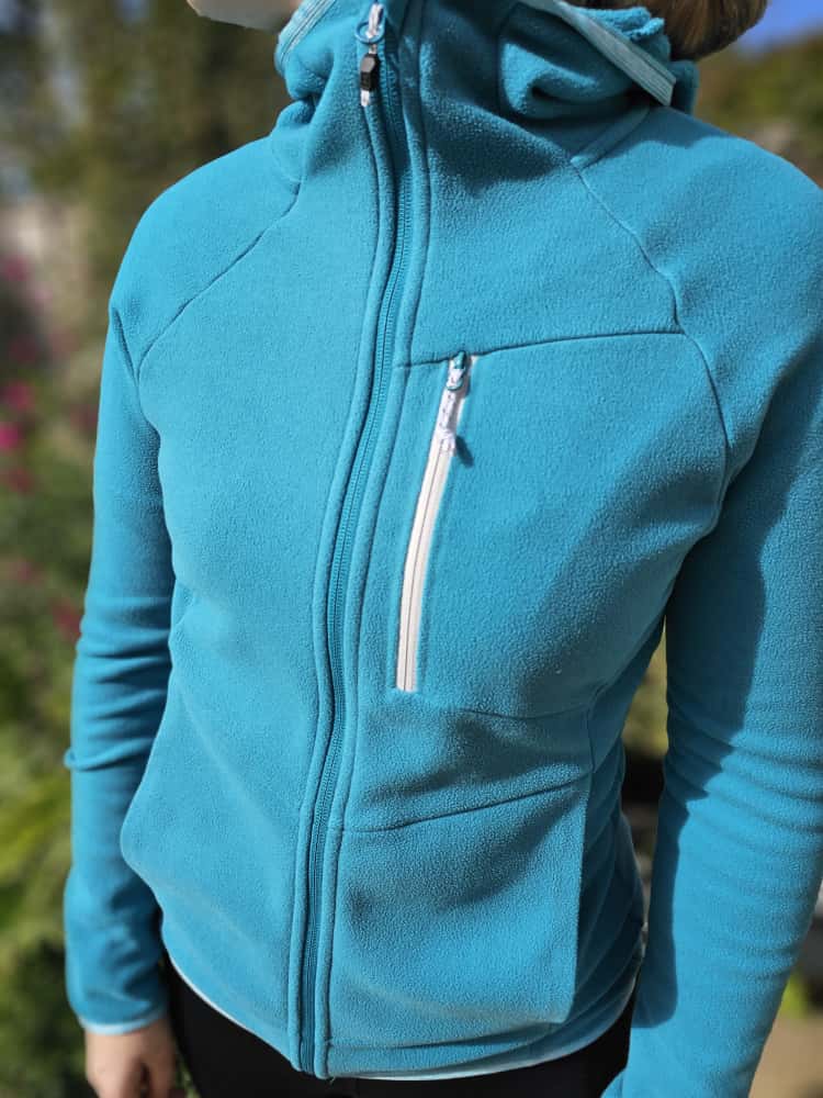 Berghaus Technical Turquoise Hooded Fleece Full Zip Jacket - UK 10