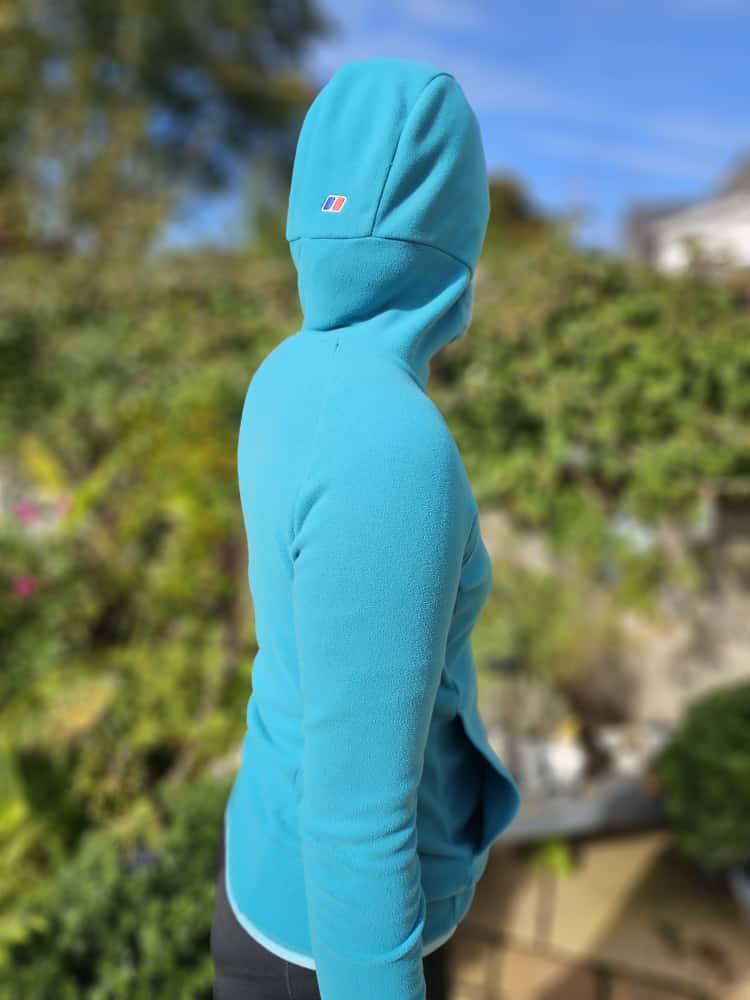 Berghaus Technical Turquoise Hooded Fleece Full Zip Jacket - UK 10