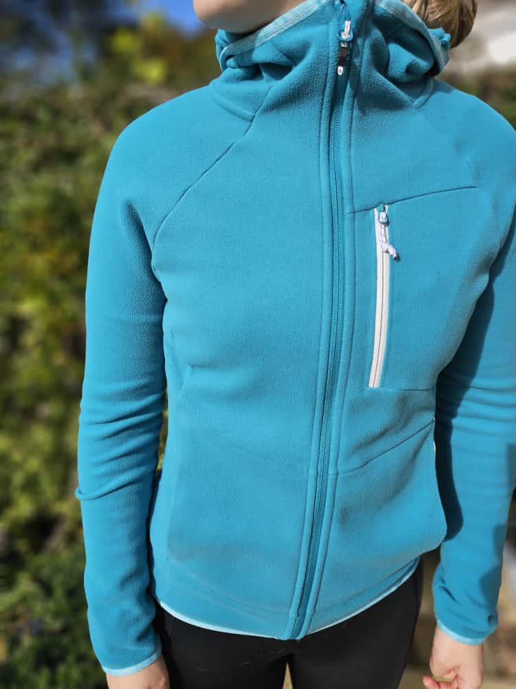 Berghaus Technical Turquoise Hooded Fleece Full Zip Jacket - UK 10