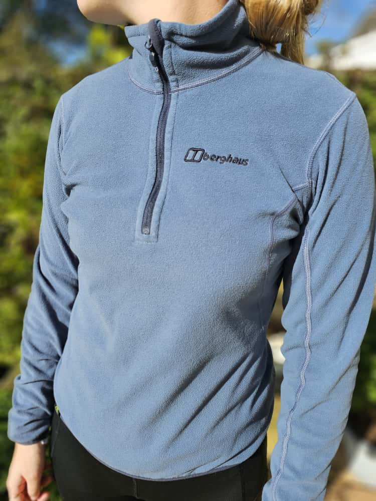Berghaus Polartec Blue/Grey Womens Fleece Pullover 1/4 Zip Fleece Jumper - 10/M/Medium