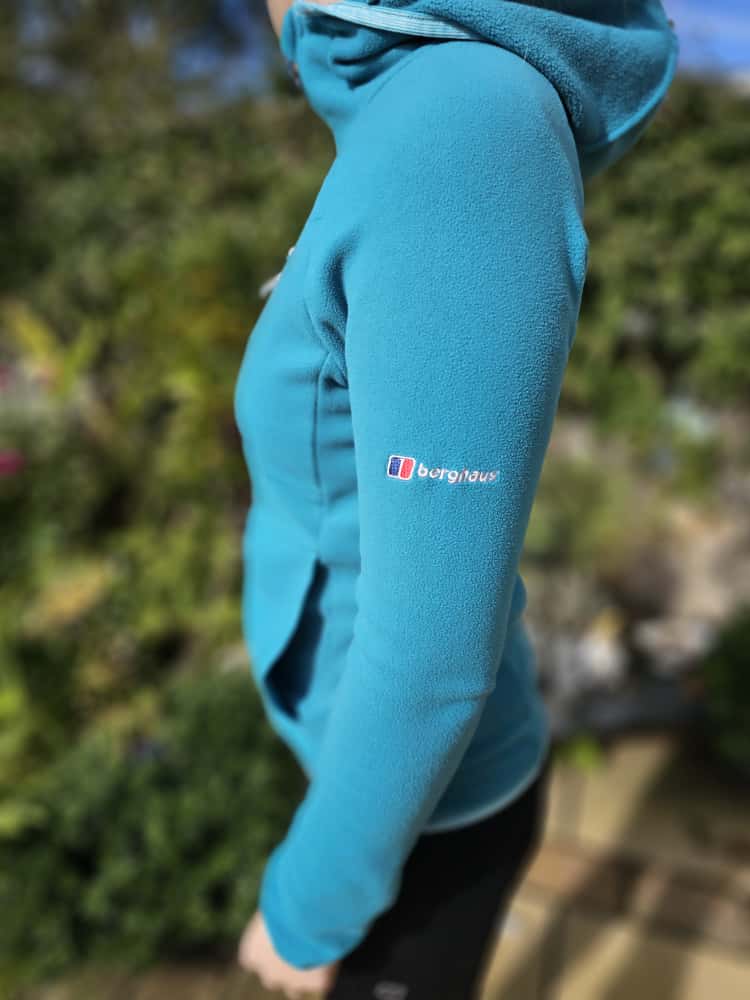 Berghaus Technical Turquoise Hooded Fleece Full Zip Jacket - UK 10