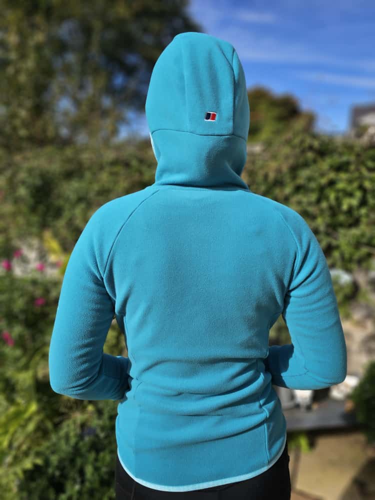 Berghaus Technical Turquoise Hooded Fleece Full Zip Jacket - UK 10