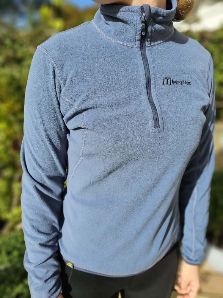 Berghaus Polartec Blue/Grey Womens Fleece Pullover 1/4 Zip Fleece Jumper - 10/M/Medium