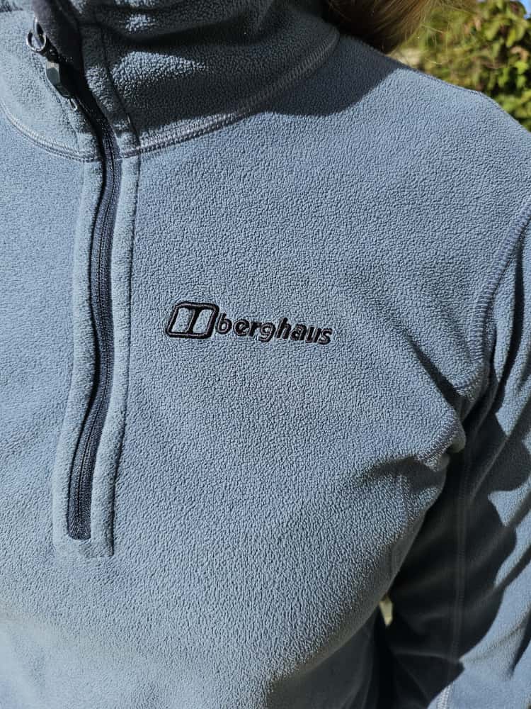 Berghaus Polartec Blue/Grey Womens Fleece Pullover 1/4 Zip Fleece Jumper - 10/M/Medium