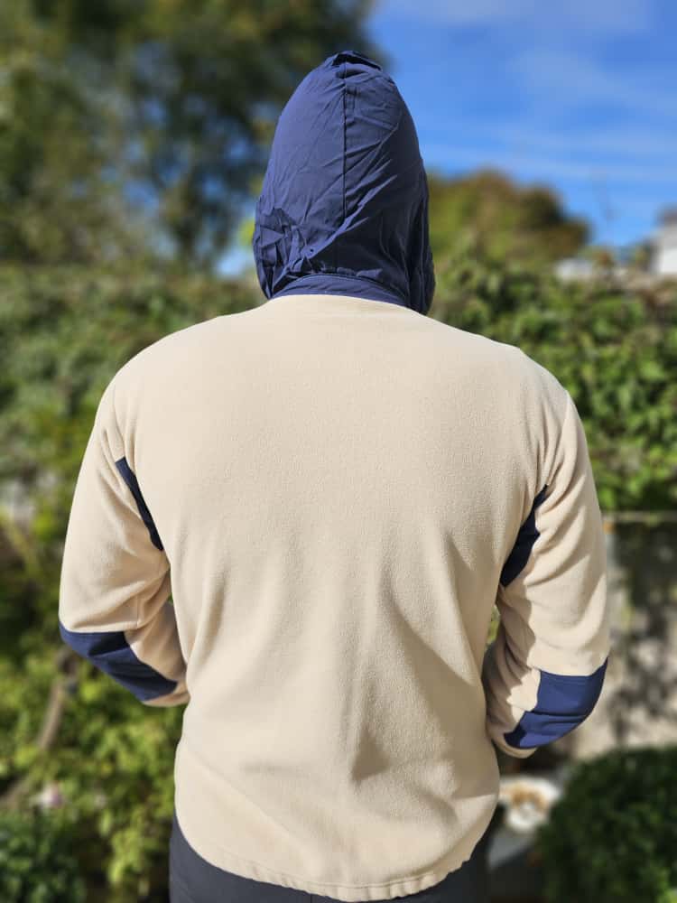 Berghaus Unisex Ascent 91 Cream/Navy Full Zip Hooded Fleece Jacket - M/Medium