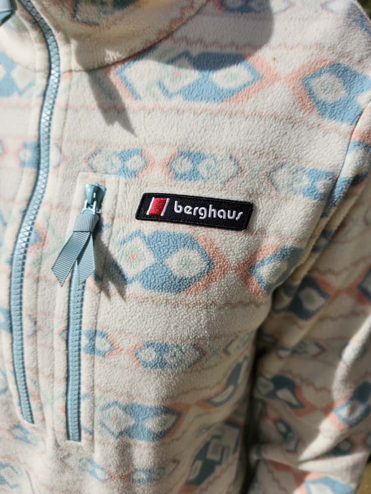 Berghaus Unisex Dean Street Pastel Aztec 1/2 Pullover Lightweight Fleece Jumper - S/Small M/Medium 8/10