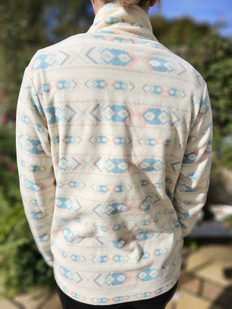 Berghaus Unisex Dean Street Pastel Aztec 1/2 Pullover Lightweight Fleece Jumper - S/Small M/Medium 8/10