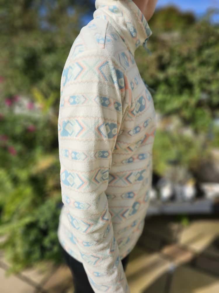 Berghaus Unisex Dean Street Pastel Aztec 1/2 Pullover Lightweight Fleece Jumper - S/Small M/Medium 8/10