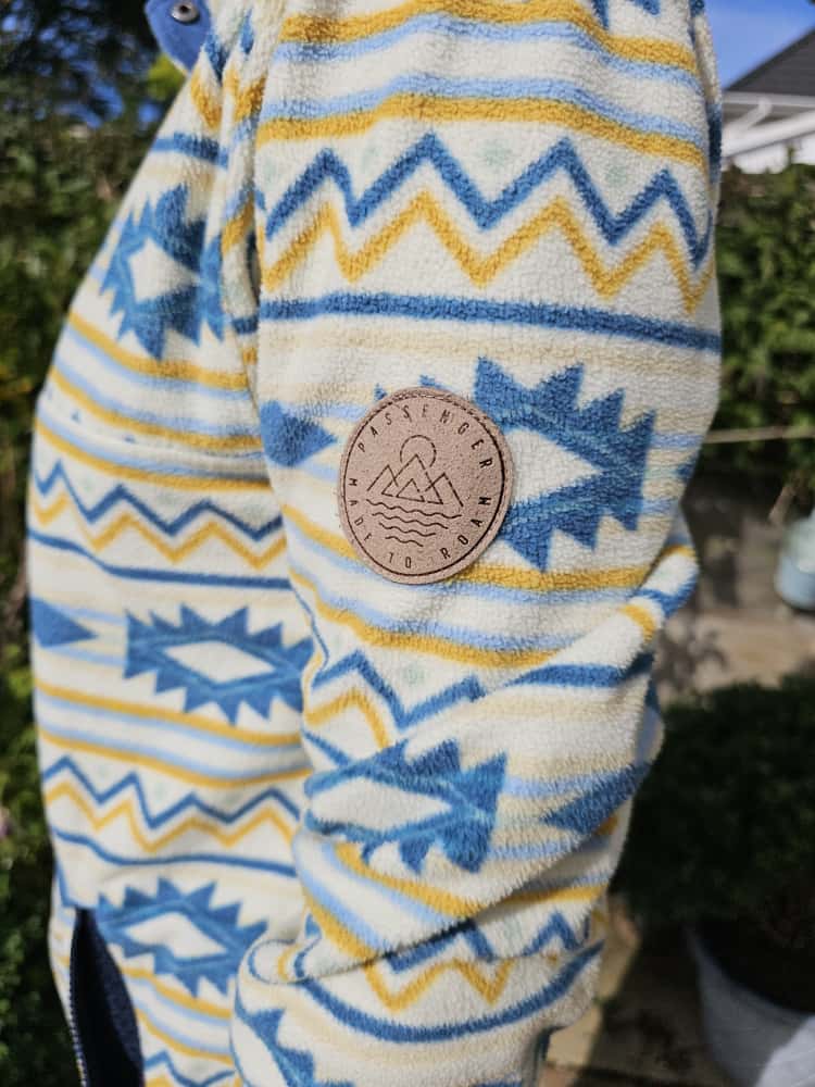 Womens Passenger Pullover Snap Button Aztec/Geo Fleece Jumper - M/Medium/10