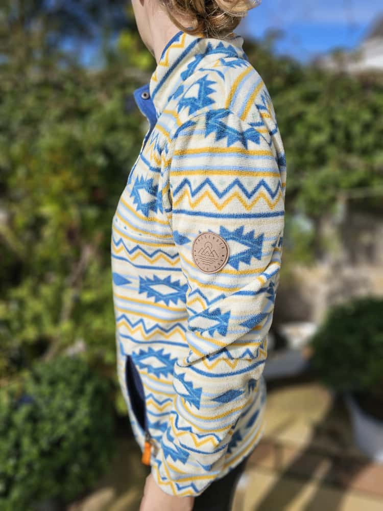 Womens Passenger Pullover Snap Button Aztec/Geo Fleece Jumper - M/Medium/10